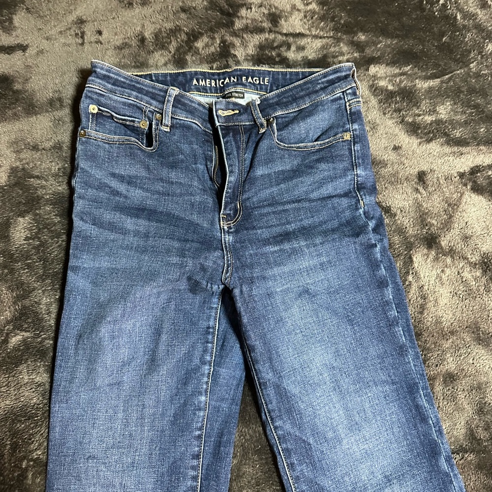 Dark wash fit n flare American Eagle jeans